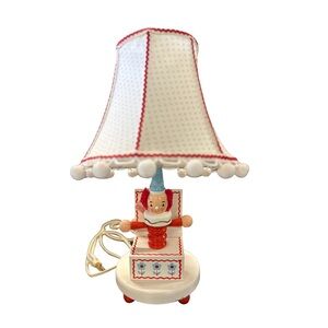 Vintage: Underwriters' Laboratories  • Wooden Jack In The Box Clown Lamp